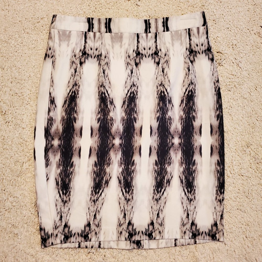 Willi Smith Black White Gray Pencil Skirt Size 2